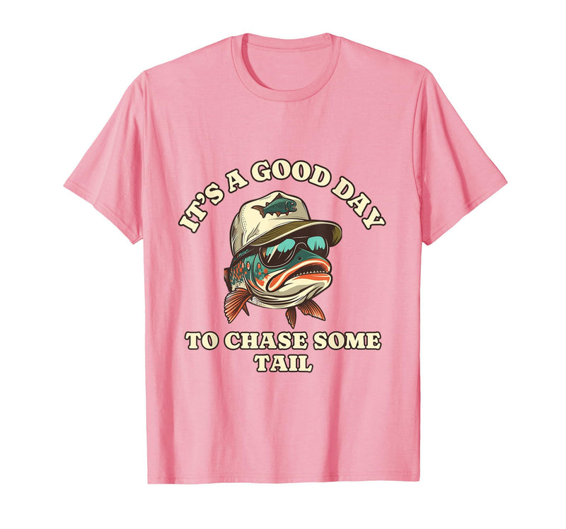 Funny Outdoor Anglers & Fisherman Designs Catch Fish and Laugh Hard with This Fishing Pun T-Shirt - Pink