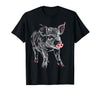 @n!mal Pig Love Print Art Abstract Animal Drawing Graphic Pig T-Shirt - As Pictured