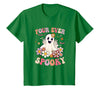 4th Birthday Party Halloween Costume Four Ever Spooky Halloween 4Th Birthday Party Decorations T-Shirt - Kelly Green