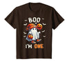 Halloween Boo I'm First 1st Birthday Boy Boo I'm One Ghost 1st Birthday Halloween Boy Kids Groovy T-Shirt - Brown
