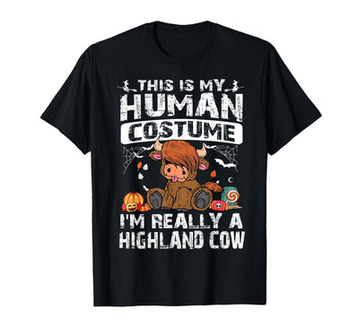 Human Costume I'm Really a Highland Cow Halloween T-Shirt