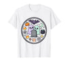 Mademark Ghost & Spirits - Ghost (99 Problems All) T-Shirt - White-cute Ghost Peeking Behind Gravestone