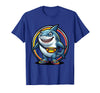 Mademark Funny Shark In Flip Flops and Fanny Pack Design T-Shirt - Royal Blue