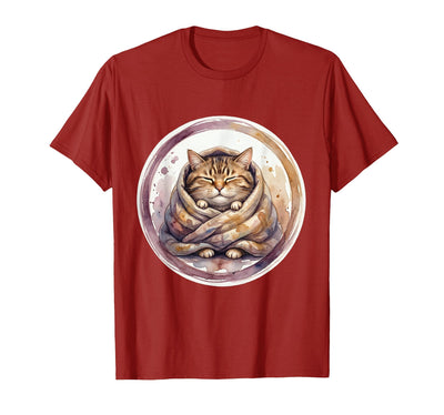Mademark Cozy Burrito Cat Wrapped in Blanket T-Shirt