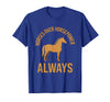 Mademark Horses Over Horsepower Always Equestrian Design T-Shirt - Men - Royal Blue