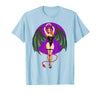 Classic Vintage Pin-Up Sexy Girl by YUX Sexy Succubus Monster Halloween Hand Heart Pin-Up Girl Devil T-Shirt - Baby Blue