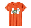 Mahjong Player Halloween Ghost Playing Mahjong Halloween Ghost Playing Mahjong Spooky Season Game Day Fall T-Shirt - Orange