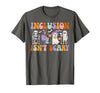 Halloween Applied Behavior Analysis Ghost Groovy Spooky ABA Therapist Halloween Groovy ABA Therapy T-Shirt - Asphalt Grey