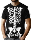 CAZYCHILD Halloween Shirts for Men Funny Halloween Pumpkin Shirt Dancing Skeleton Tee - Black-bones