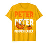 Halloween Matching Couple Shirts Women Men Funny Peter Pumpkin Eater Halloween Costume Men Boyfriend T-Shirt - Golden Yellow