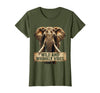 Mademark Wild and Wrinkly Vibes Elephant Graphic Design T-Shirt - Women - Olive Green