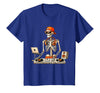 Funny Skeleton DJ Halloween Men Outfit Skeleton DJ Halloween Costume Turntable Music Funny Men Boys T-Shirt - Royal Blue