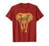 Mademark Herd Mentality Approved Elephant Design T-Shirt - Men - Cranberry Red