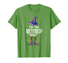 Funny Quote Horror Costume Party Family Friends I'm The Retired Witch Spooky Scary Halloween Retiree Women T-Shirt - Grass