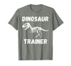 Dinosaur Trainer Costume Halloween Dino Skeleton T-Shirt - Olive Heather
