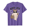 Halloween Boo-Jee Leopard Ghost Coquette Bow Coquette Leopard Ghost Coffee Boo-JEE Halloween Boujee Ghost T-Shirt - Purple