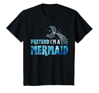 Funny Lazy Halloween Costumes & Halloween Shirts Pretend I'm A Mermaid Lazy Funny Mermaid Halloween Costume T-Shirt
