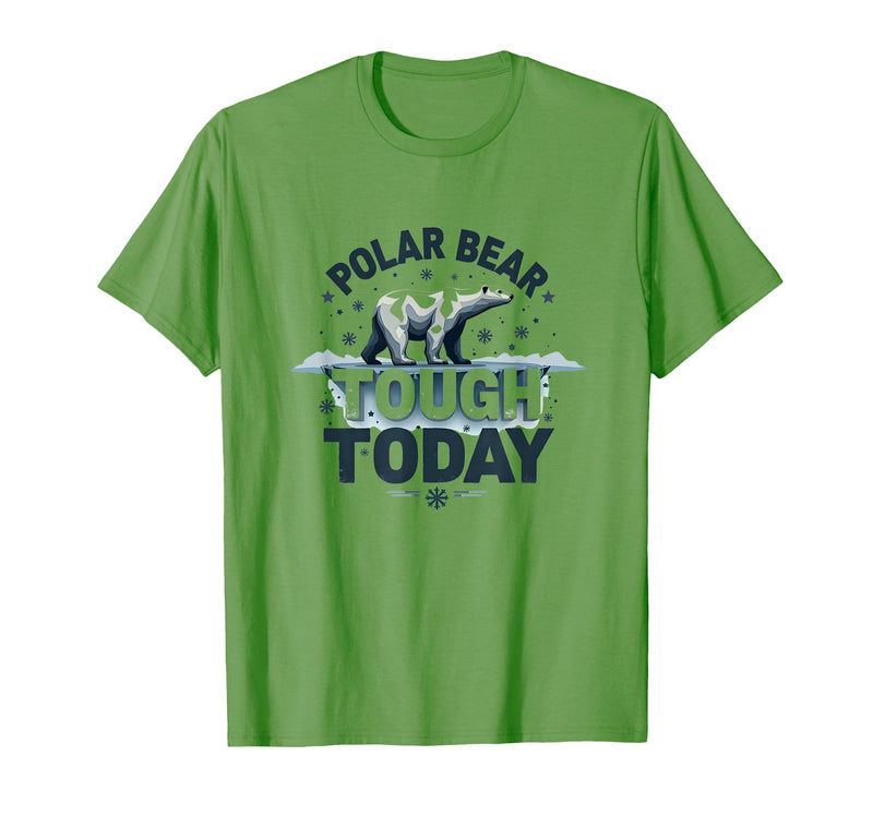 Mademark Polar Bear Tough Today Cool Arctic Design T-Shirt - Grass Green
