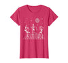 Sollomio Skeletons Dancing at The Club with a Disco Ball Halloween T-Shirt - Red Heather