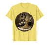 Mademark Funny Monkey Eating Spaghetti With Fork Illustration T-Shirt - Men - Lemon Yellow