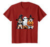 English Bulldog Halloween Funny Dog Lover Pumpkin Witch T-Shirt - Cranberry Red