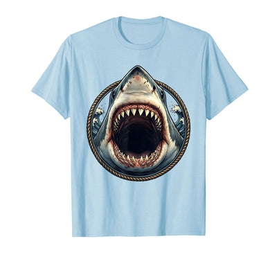 Shark Open Jaw Rows of Teeth Graphic Design T-Shirt