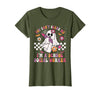 Groovy Ghost School Social Worker Halloween Shirt You Can't Scare Me I'm a School Social Worker Halloween T-Shirt - Olive