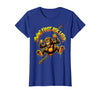 Mademark Swing First Ask Later Funny Monkey Design T-Shirt - Women - Royal Blue