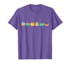 Disney Princess Pumpkins Fall Autumn Lineup of Princesses T-Shirt - Purple Heather