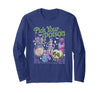 Spooky Season Funny Halloween Tee Pick Your Poison, Vintage Princess Halloween Long Sleeve T-Shirt - Navy Blue