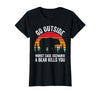 Go Outside Worst Case Scenario A Bear Kills You Camping T-Shirt - Black