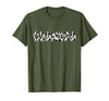 Cow Pattern Print Family Matching Birthday Shirts Cow Grandpa Birthday Family Matching Fathers Day Boy Girl T-Shirt - Olive
