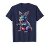 Rabbit Gaming Animal Video Games Funny Rabbit T-Shirt in Navy Blue