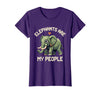 Mademark Elephants Are My People Pixel Art Design T-Shirt - Women - Purple