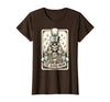 Marching Band Mom Tarot Card Skeleton Halloween Marching Band Mom Tarot Card Skeleton Mom Musical Instrument T-Shirt - Brown