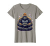 Mademark Meditating Gorilla Zen Monkey Graphic Design T-Shirt - Women - Slate Grey
