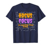 Funny Teacher Halloween Shirt. Math Teacher. Hocus Focus T-Shirt - Navy Blue