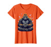 Mademark Meditating Gorilla Zen Monkey Graphic Design T-Shirt - Women - Orange