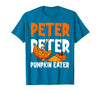 Halloween Matching Couple Shirts Women Men Funny Peter Pumpkin Eater Halloween Costume Men Boyfriend T-Shirt - Sapphire Blue