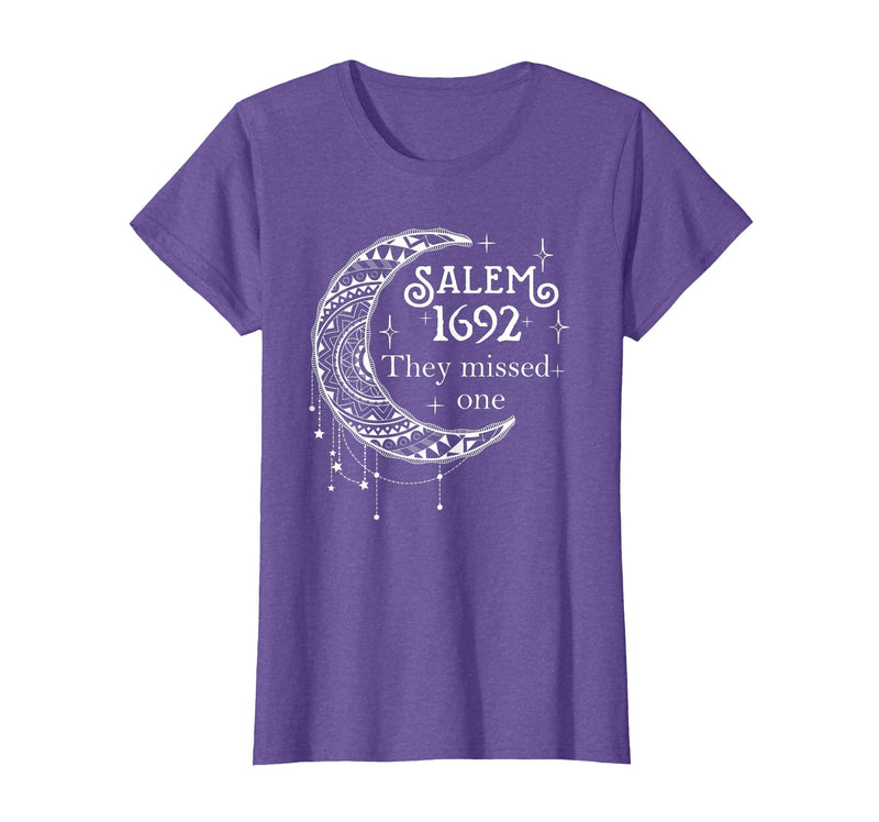 Salem 1692 They Missed One - Salem Witch 1692 Halloween T-Shirt - Purple Heather