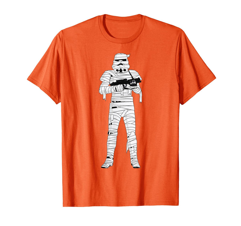 Star Wars Halloween Stormtrooper Mummy Wraps T-Shirt - Orange