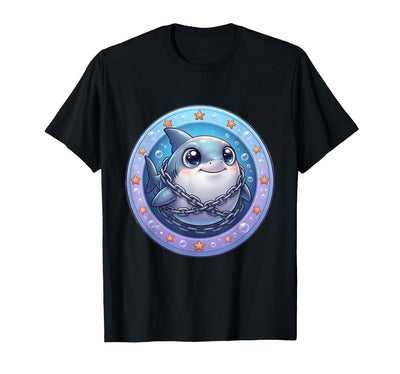 Great White Shark Tangled in Anchor Chain Art T-Shirt