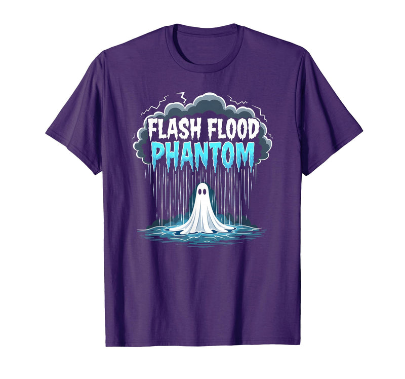 Mademark Halloween Weather Flash Flood Phantom Spooky Storm T-Shirt - Purple