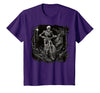 Scary Cyclist Skeleton Gifts Cycling Skeleton Mountain MTB Bicycle Cyclist Skeleton T-Shirt - Purple