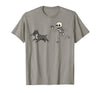 Pitbull Halloween Costume Funny Pitbull Skeleton Hand Halloween T-Shirt - Slate Grey