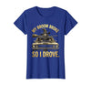 Mademark My Broom Broke So I Drove Funny Halloween Design T-Shirt - Royal Blue