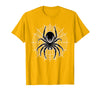 Halloween Shirts For Women Men Kids Boys Girls Halloween Spider with Web Vintage Costume Men Boys Kid Women T-Shirt - Golden