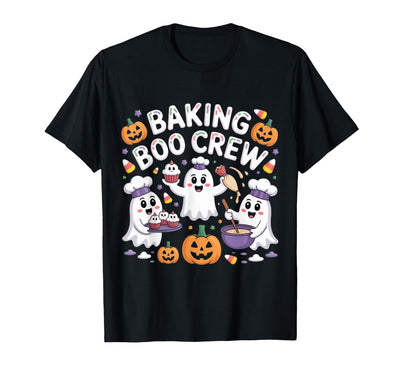 Funny Halloween Baking Team Ghost Costume Boo Crew Baking Boo Crew Cute Halloween Ghost Cupcake Pumpkin T-Shirt