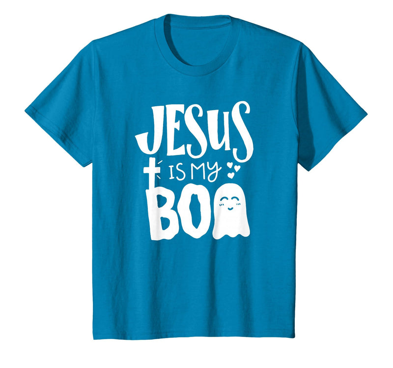Jesus is My Boo - Funny Christian Halloween Quote Humor T-Shirt - Sapphire Blue