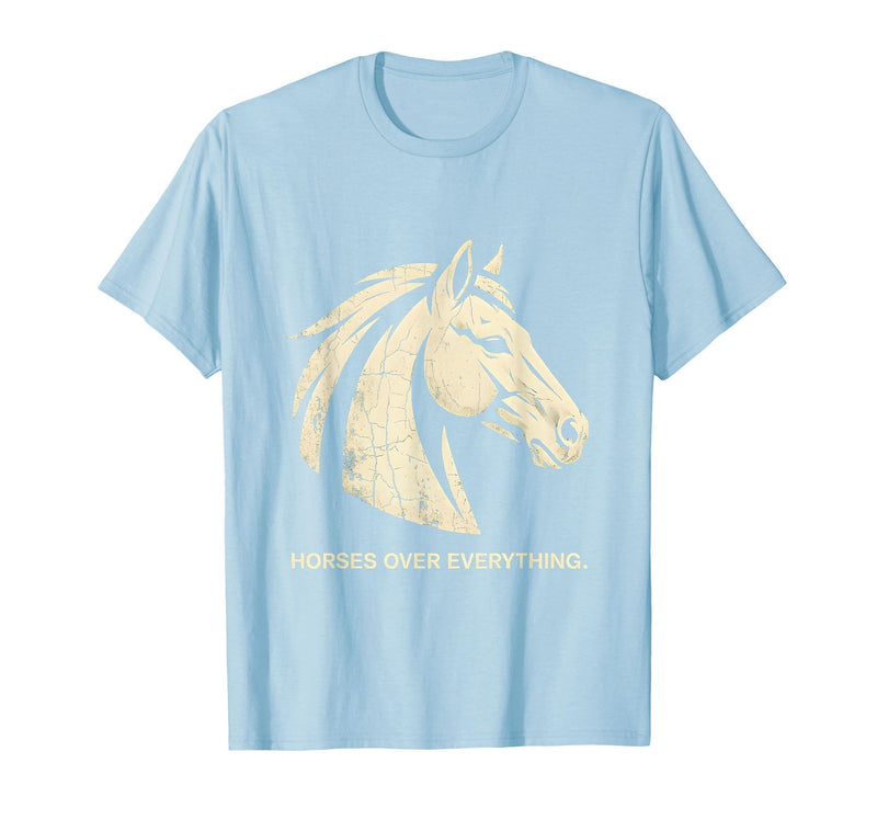 Mademark Horses Over Everything Equestrian Women Design T-Shirt - Men - Baby Blue